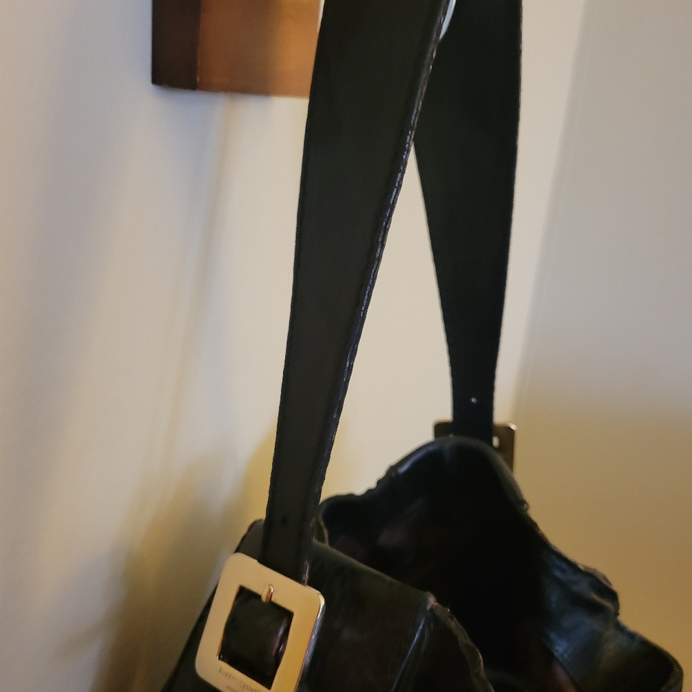 KATE SPADE CROC EMBOSSED, SUEDE & LEATHER 12IN 12IN HOBO BAG - Picture 10 of 12